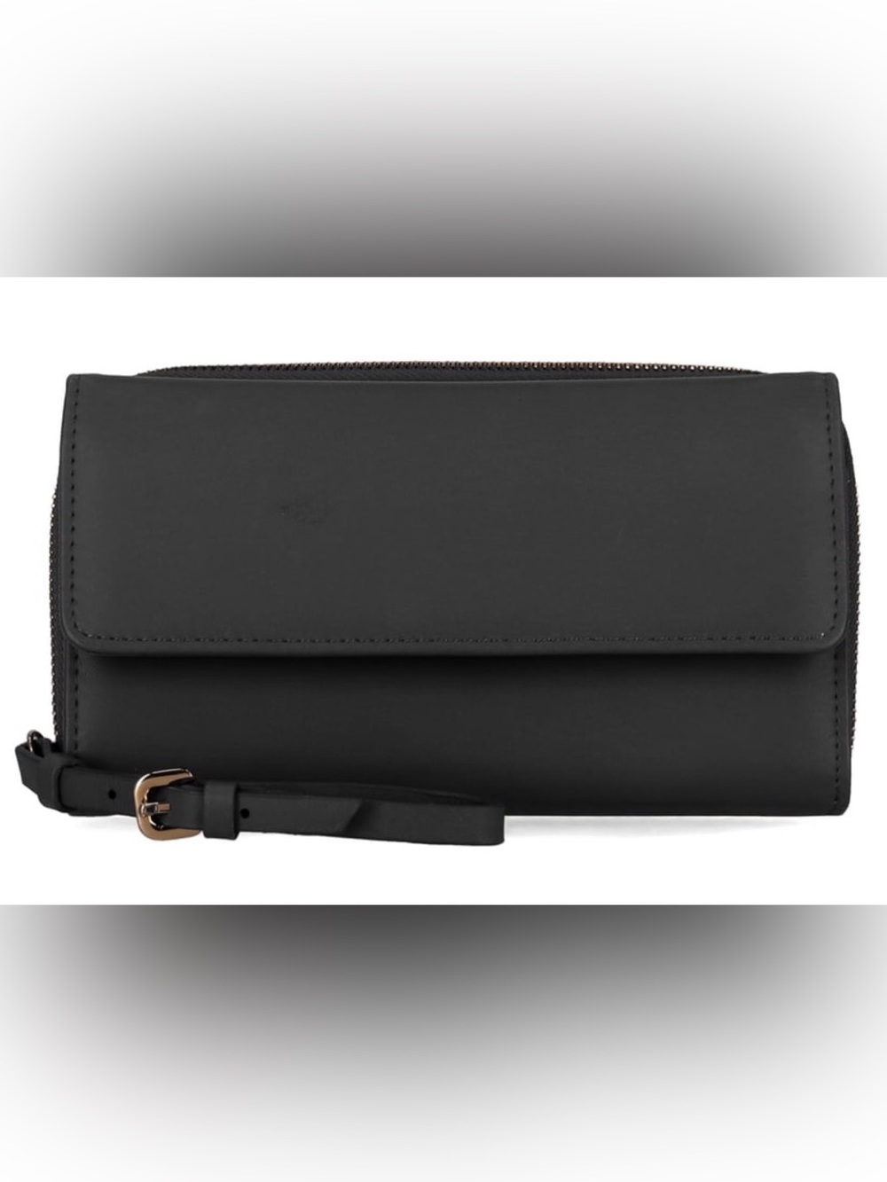 Time and Tru Women's Ainsley Bulk Clutch, Solid Black NWT